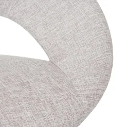 6er-Set Esszimmerstuhl Almada III, Stuhl Küchenstuhl, Retro 50er Jahre Design ~ Textil, creme/grau
