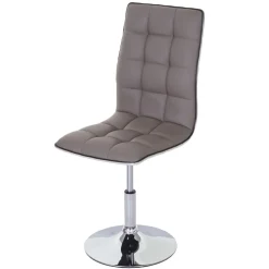 6er-Set Esszimmerstuhl MCW-C41, Stuhl Küchenstuhl, höhenverstellbar drehbar, Kunstleder MVG-zertifiziert ~ taupe-grau