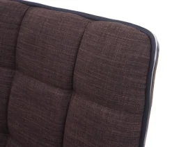 2er-Set Esszimmerstuhl MCW-C41, Stuhl Küchenstuhl, höhenverstellbar drehbar, Stoff/Textil MVG ~ braun