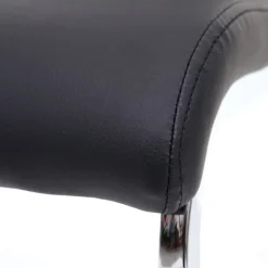 6er-Set Esszimmerstuhl MCW-F36, Freischwinger Küchenstuhl Konferenzstuhl ~ Kunstleder, schwarz