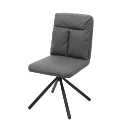 6er-Set Esszimmerstuhl MCW-G58, Küchenstuhl Stuhl, drehbar Auto-Position Textil/Stoff ~ grau
