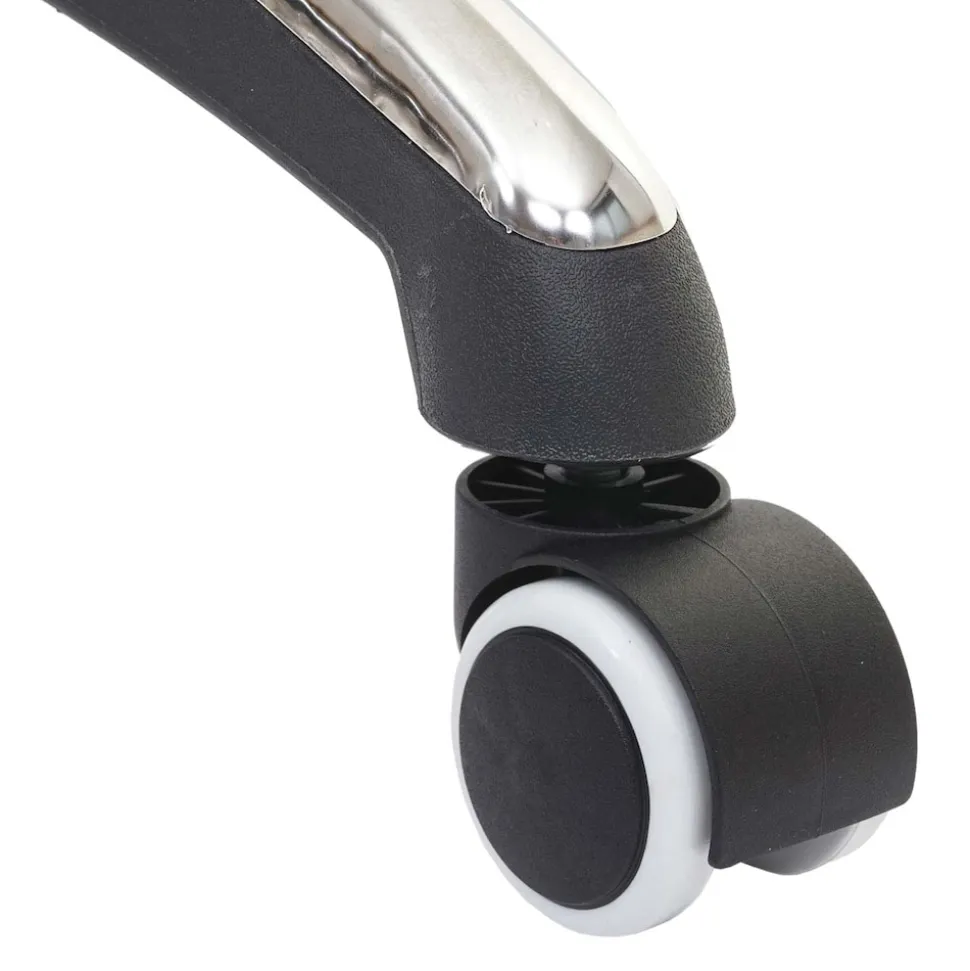 5er-Set Hartbodenrollen MCW-H86, Bürostuhl-Rollen Stuhlrollen, 150kg belastbar Ø 11mm ~ weiß