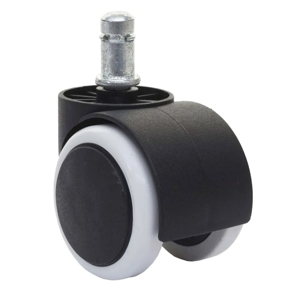 5er-Set Hartbodenrollen MCW-H86, Bürostuhl-Rollen Stuhlrollen, 150kg belastbar Ø 11mm ~ weiß