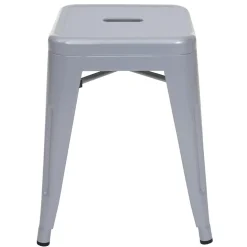 2er-Set Hocker MCW-A73, Metallhocker Sitzhocker, Metall Industriedesign stapelbar ~ grau