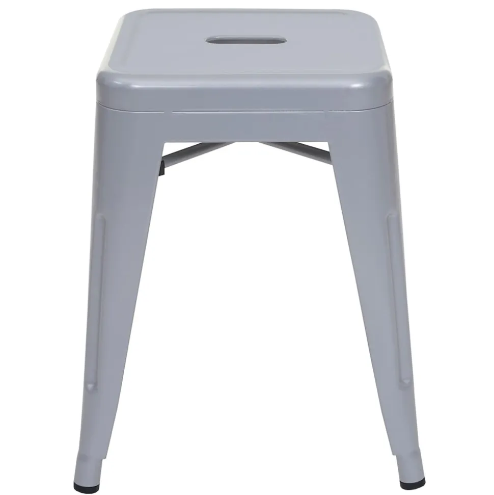 2er-Set Hocker MCW-A73, Metallhocker Sitzhocker, Metall Industriedesign stapelbar ~ grau