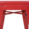 4er-Set Hocker MCW-A73, Metallhocker Sitzhocker, Metall Industriedesign stapelbar ~ rot