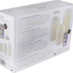6er Set IOIO LED 48 Echtwachskerzen mit Farbwechsel und Fernbedienung