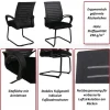 2er-Set Konferenzstuhl MCW-K51, Besucherstuhl Freischwinger, Stoff/Textil (250g/m²) MVG ~ rot, Gestell schwarz
