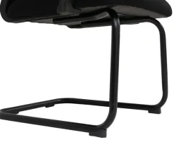 2er-Set Konferenzstuhl MCW-K51, Besucherstuhl Freischwinger, Stoff/Textil (250g/m²) MVG ~ rot, Gestell schwarz