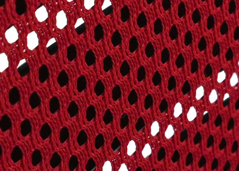 2er-Set Konferenzstuhl MCW-K51, Besucherstuhl Freischwinger, Stoff/Textil (250g/m²) MVG ~ rot, Gestell schwarz