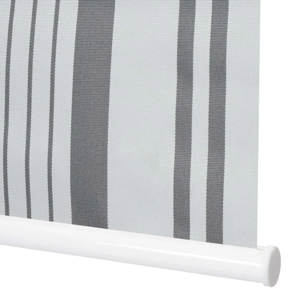4er-Set Rollo MCW-D52, Fensterrollo Seitenzugrollo Jalousie, 100x160cm Sonnenschutz blickdicht ~ grau/weiß