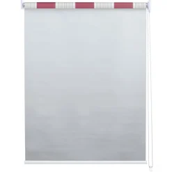 2er-Set Rollo MCW-D52, Fensterrollo Seitenzugrollo Jalousie, 120x230cm Sonnenschutz blickdicht ~ rot/weiß/beige
