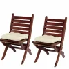 6er-Set Sitzkissen Milano, Stuhlkissen Kissen, 41x38x8cm ~ creme