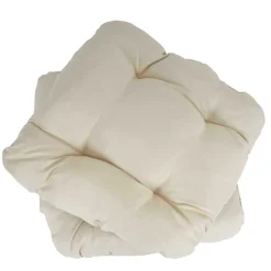 6er-Set Sitzkissen Milano, Stuhlkissen Kissen, 41x38x8cm ~ creme