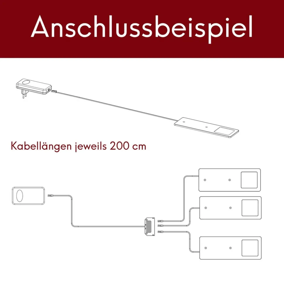 3er Set Unterbauleuchte TooFlat neutralweiß