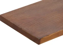 2er-Set Wandregal MCW-N29, Hängeregal Regal Bücherregal, 3D-Struktur Industrial Stahl Massiv-Holz 29x45x25cm ~ braun