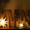 2er Sparset Weihnachtssterne LED Dekosterne 25cm Weiss für AUSSEN Kabel mit Trafo 3D Stern 18 Zackig Leuchtstern Weihnachtslicht Winterbeleuchtung 3D Stern Weihnachtslicht