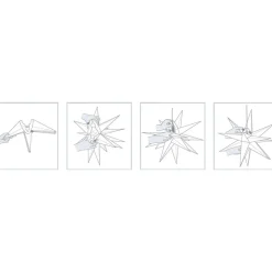 2er Sparset Weihnachtssterne LED Dekosterne 25cm Weiss für AUSSEN Kabel mit Trafo 3D Stern 18 Zackig Leuchtstern Weihnachtslicht Winterbeleuchtung 3D Stern Weihnachtslicht