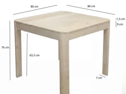 Esstisch Massivholz 80cm Esszimmertisch Bistrotisch Küchentisch 4 Personen Tisch