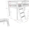 FAGUS halbhohes Bett 90 x 200 cm, inkl. Lattenrost, mit Textilset "FIRE RESCUE", Ausf. Buche massiv natur