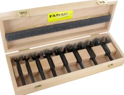 Famag Forstnerbohrer Set WS Bormax, 8-teilig, Holzbohrer 15-35 mm, Länge 90 mm