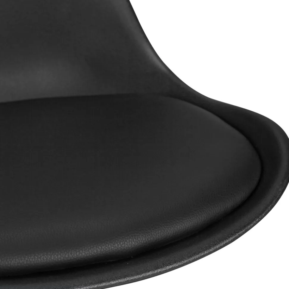 FineBuy 2er Set Barhocker Schwarz Tresenhocker Kunstleder mit Lehne Barstuhl