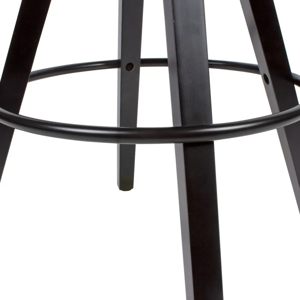 FineBuy 2er Set Barhocker Schwarz Tresenhocker Kunstleder mit Lehne Barstuhl