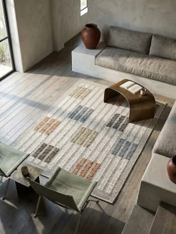Flachgewebe-Teppich geometrisch Bunt 140 x 200 cm - ALDER | Kadima