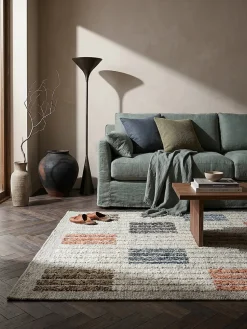 Flachgewebe-Teppich geometrisch Bunt 140 x 200 cm - ALDER | Kadima