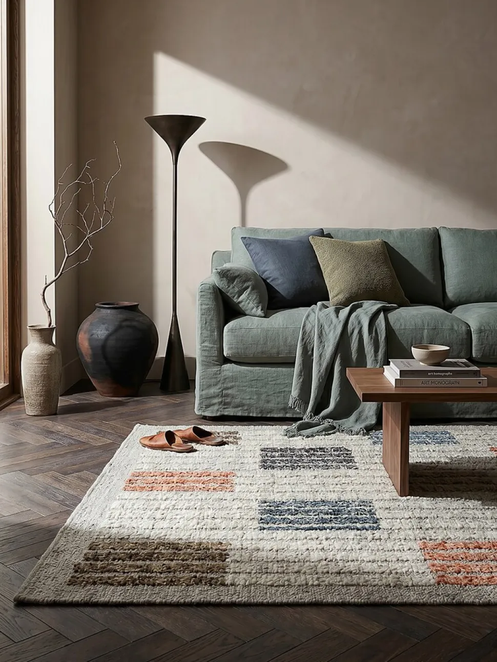 Flachgewebe-Teppich geometrisch Bunt 140 x 200 cm - ALDER | Kadima