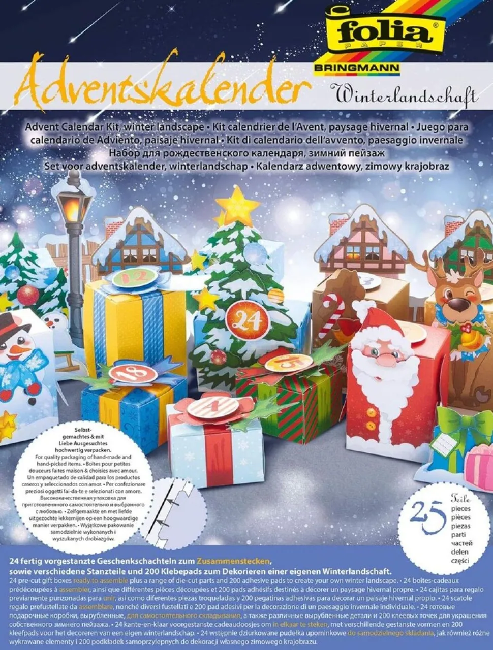 folia Bastelset Adventskalender Winterlandschaft