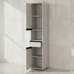 Hochschrank HAMBURG Soft-Close Modern 33x181x34 cm Steingrau