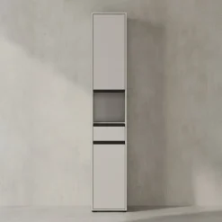 Hochschrank HAMBURG Soft-Close Modern 33x181x34 cm Steingrau