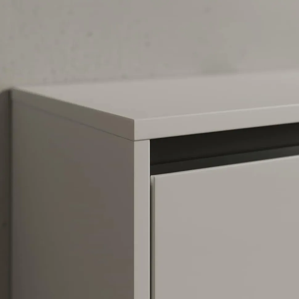 Hochschrank HAMBURG Soft-Close Modern 33x181x34 cm Steingrau
