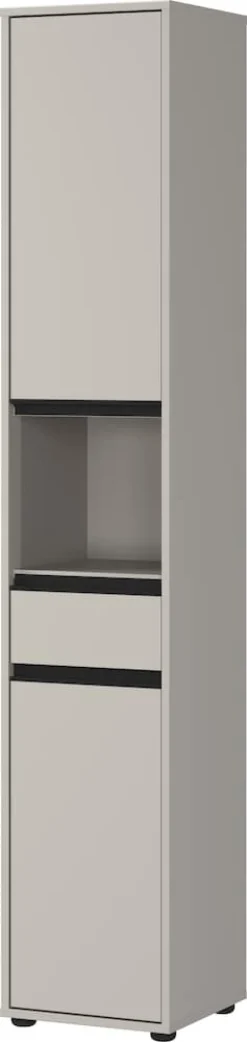 Hochschrank HAMBURG Soft-Close Modern 33x181x34 cm Steingrau