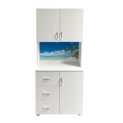 HTI-Living Badschrank Blanca Wellness Motiv Palmen
