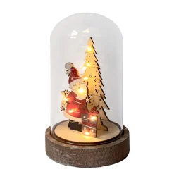HTI-Living Beleuchtete Weihnachtsdekoration Weihnachtsmann mit Geschenk