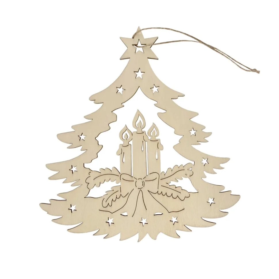 HTI-Living Dekohänger Holz Adventskerze