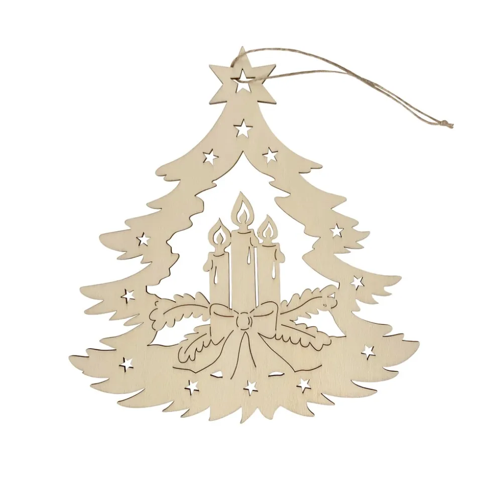 HTI-Living Dekohänger Holz Adventskerze