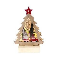 HTI-Living Leuchtspitze Weihnachtsmann kommt mit dem Auto