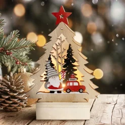 HTI-Living Leuchtspitze Weihnachtsmann kommt mit dem Auto