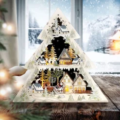 HTI-Living Leuchtspitze Weihnachtsmann zu Besuch