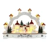 HTI-Living Lichterbogen in modernem Weiß Winterschloss