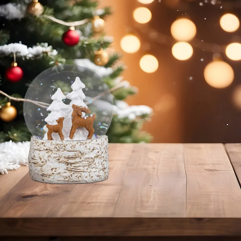 HTI-Living Schneekugel Rehfamilie