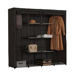 HTI-Living Stoffschrank XL Lena Dunkelgrau