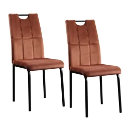 HTI-Living Stuhl Denton Velvet Braun