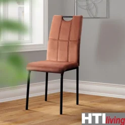 HTI-Living Stuhl Denton Velvet Braun