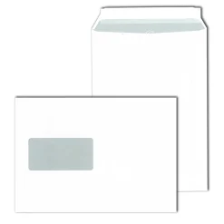 HTI-Living Versandtasche weiß m. Fenster 500 St., haftklebend DIN C5