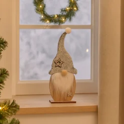 HTI-Living Wichtel auf Holzfuß 31 cm