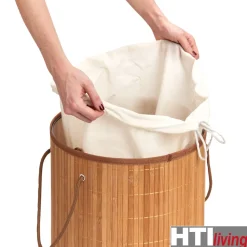 HTI-Living Wäschesammler rund Bambus